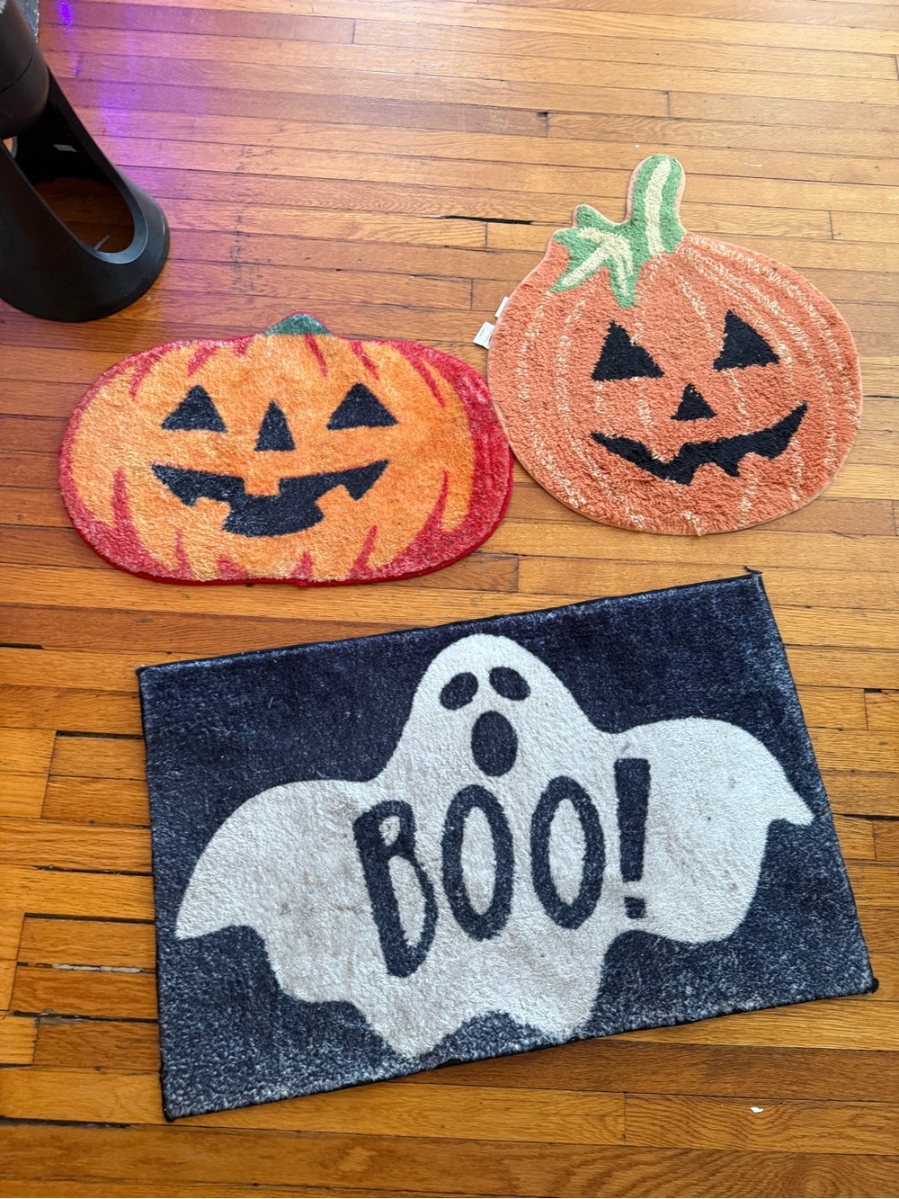Halloween Pumpkin and Ghost Mats - Orange & Black